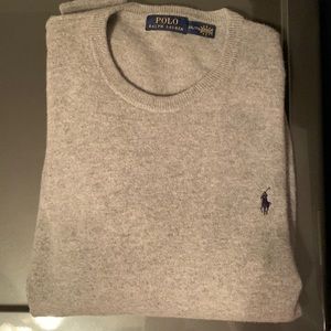 Polo Gray 100% Wool Sweater XXL LIKE NEW